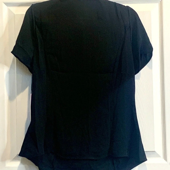 Kou Kou x Unique Vintage Black & Purple Kou Kou Bat Print Bow Blouse L #0085 - Picture 5 of 10